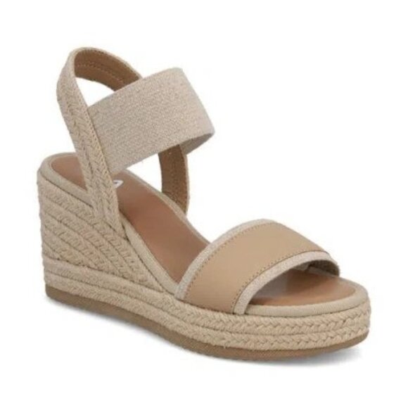 MIA Bayle Natural Espadrille Wedge Sandals tan - 7 - Picture 1 of 13